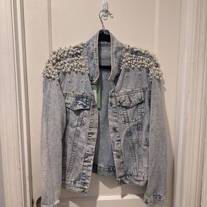Jean Jacket with Pearls